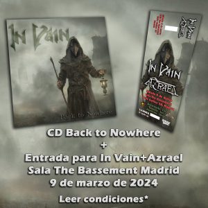 CD Back to Nowhere + Entrada In Vain+Azrael